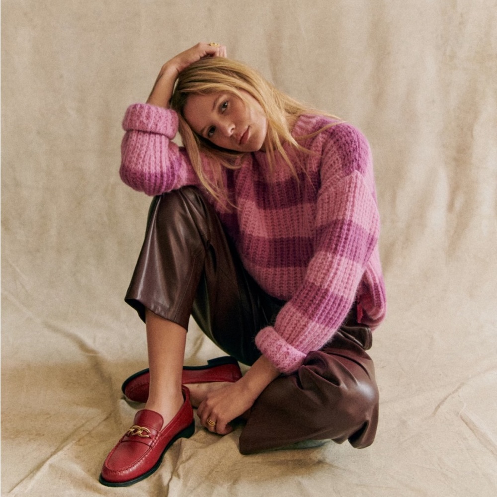 Sezane José Jumper Sweater - pink/purple